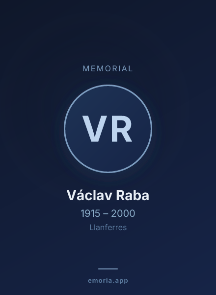 Memorial portrait of Václav Raba