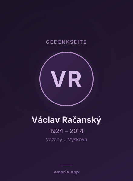 Gedenkportrait von Václav Račanský