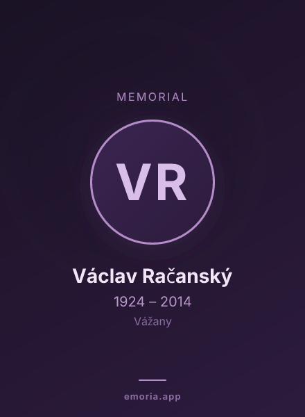 Memorial portrait of Václav Račanský