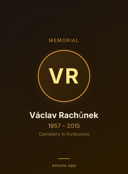 Memorial portrait of Václav Rachůnek