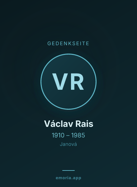 Gedenkportrait von Václav Rais