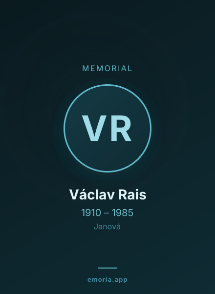 Memorial portrait of Václav Rais