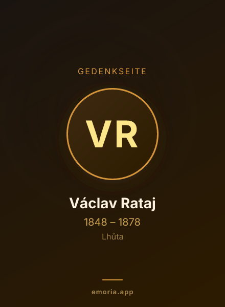Gedenkportrait von Václav Rataj