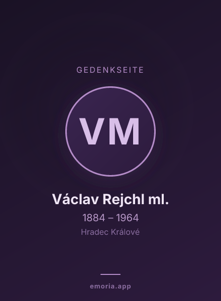 Gedenkportrait von Václav Rejchl ml.