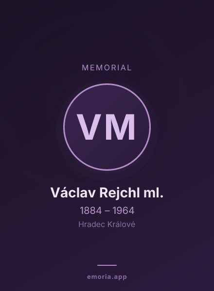 Memorial portrait of Václav Rejchl ml.