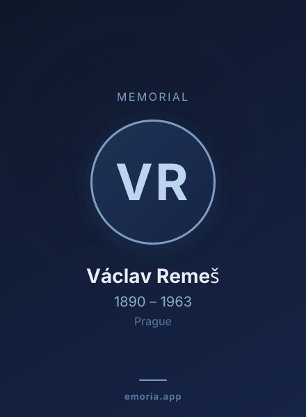 Memorial portrait of Václav Remeš