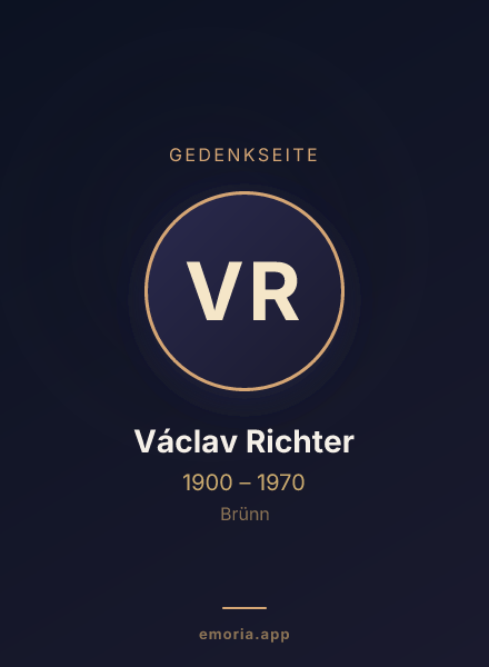 Gedenkportrait von Václav Richter