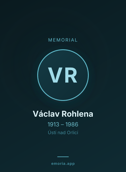Memorial portrait of Václav Rohlena
