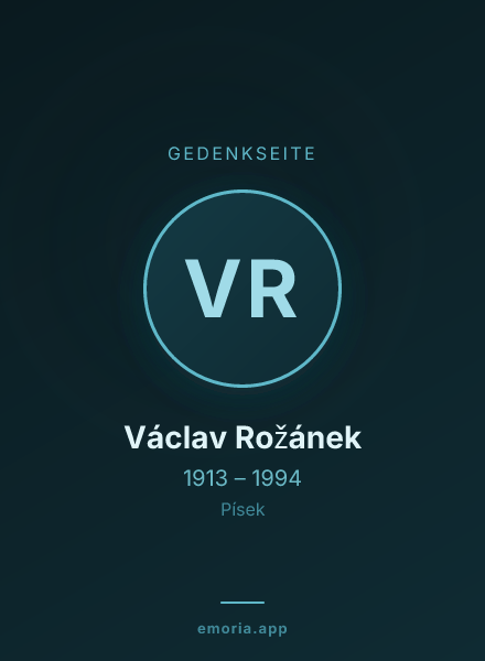 Gedenkportrait von Václav Rožánek