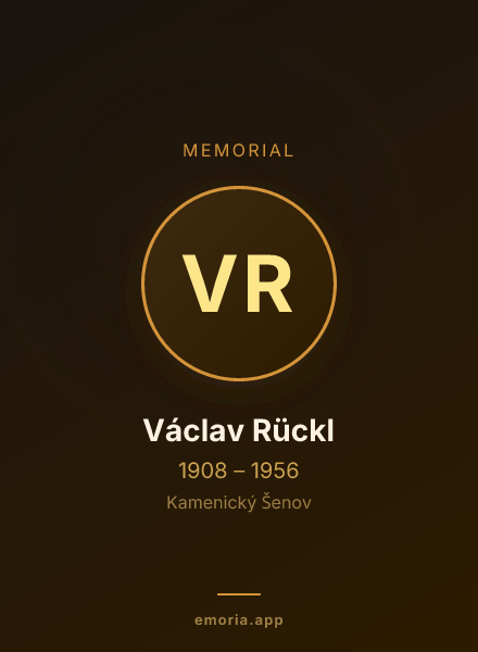 Memorial portrait of Václav Rückl