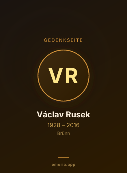 Gedenkportrait von Václav Rusek