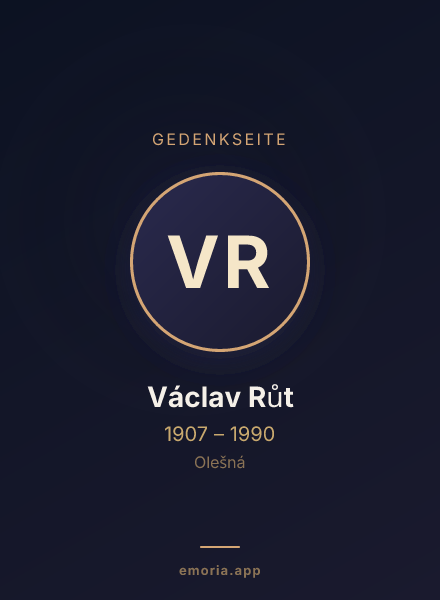 Gedenkportrait von Václav Růt
