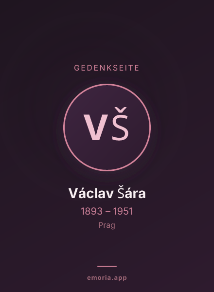 Gedenkportrait von Václav Šára