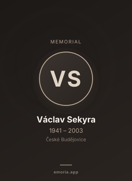 Memorial portrait of Václav Sekyra