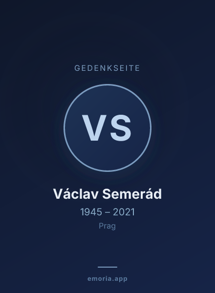 Gedenkportrait von Václav Semerád