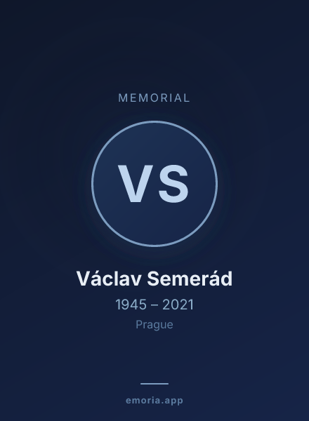 Memorial portrait of Václav Semerád