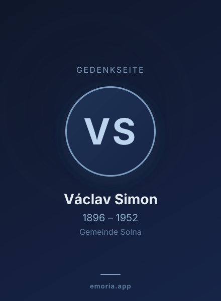 Gedenkportrait von Václav Simon