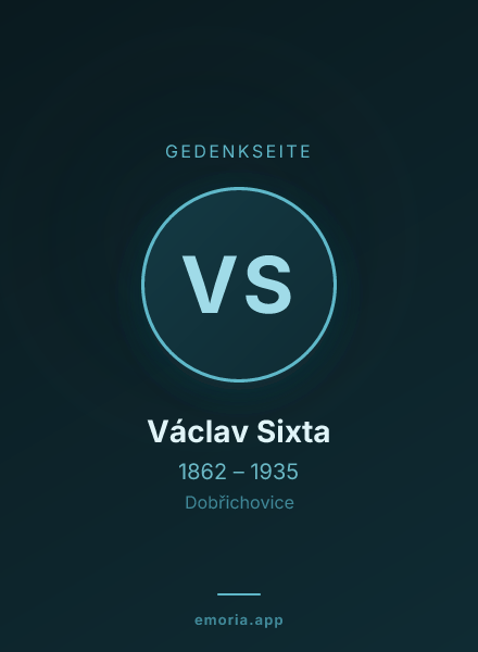 Gedenkportrait von Václav Sixta