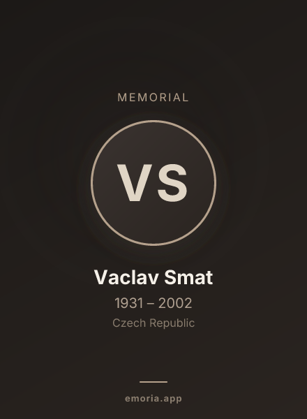 Memorial portrait of Vaclav Smat