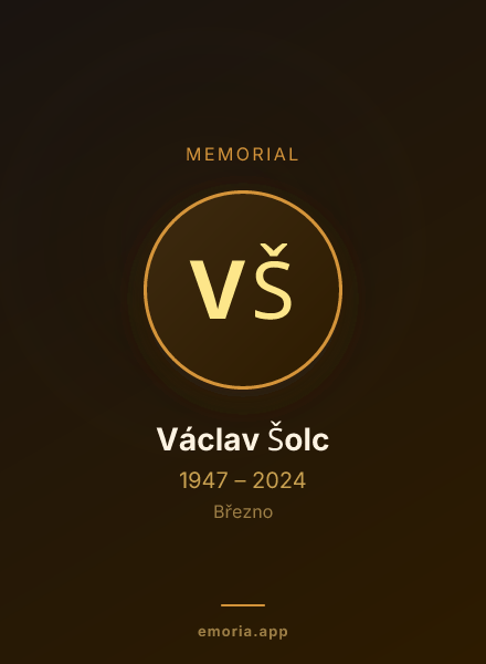 Memorial portrait of Václav Šolc