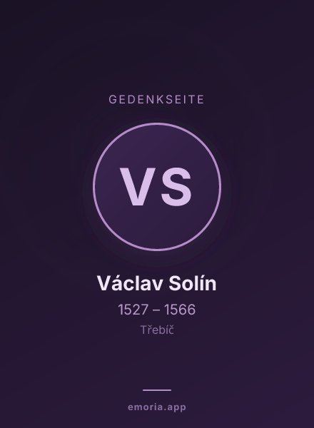 Gedenkportrait von Václav Solín