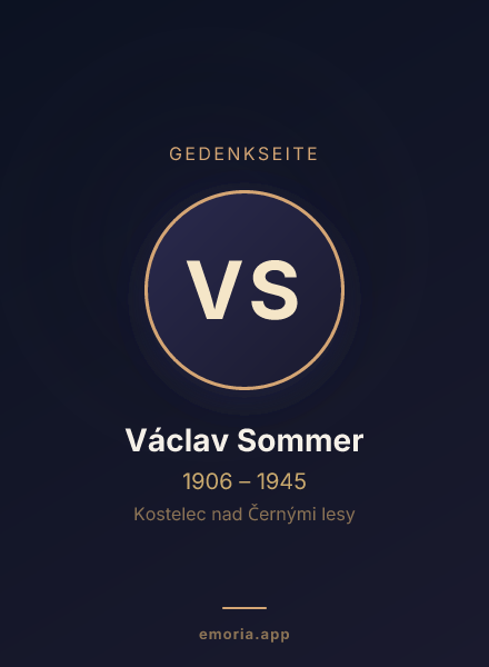 Gedenkportrait von Václav Sommer