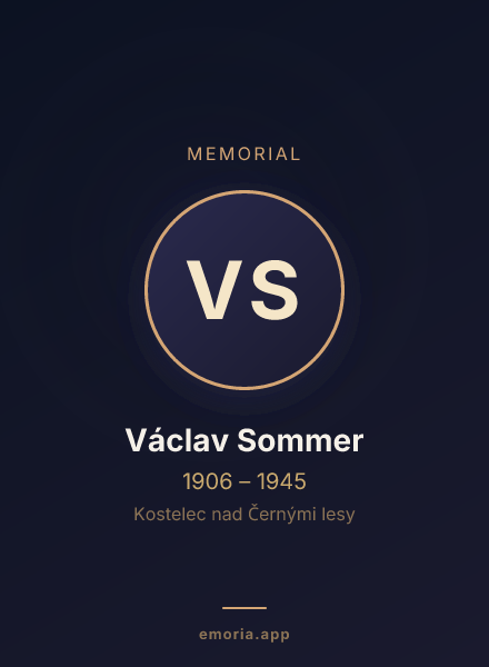Memorial portrait of Václav Sommer