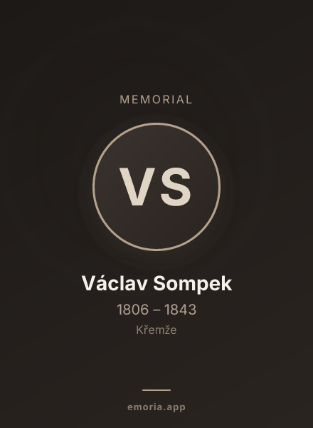 Memorial portrait of Václav Sompek