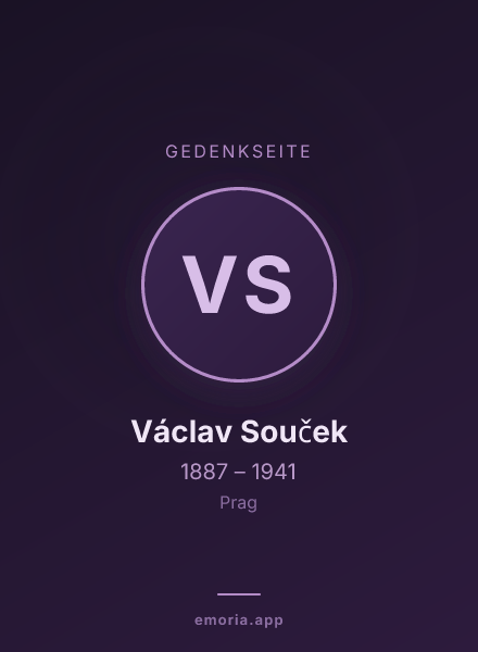 Gedenkportrait von Václav Souček