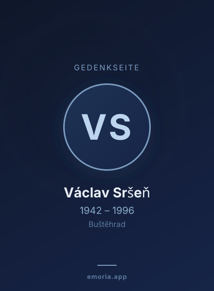 Gedenkportrait von Václav Sršeň