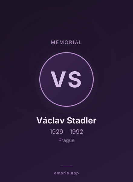 Memorial portrait of Václav Stadler