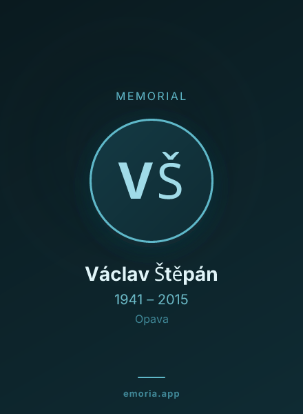 Memorial portrait of Václav Štěpán