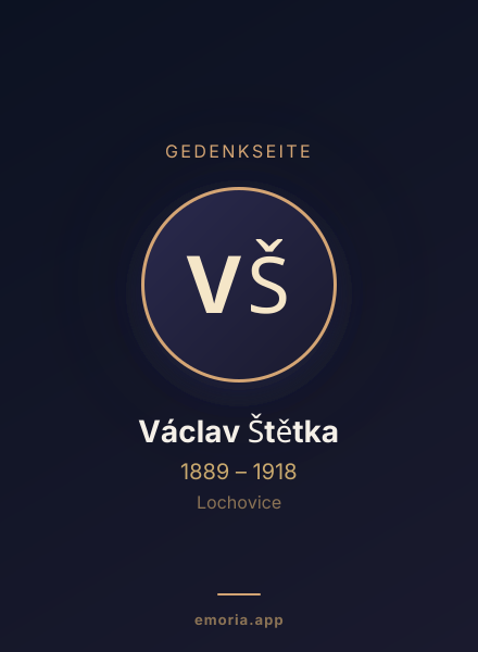 Gedenkportrait von Václav Štětka