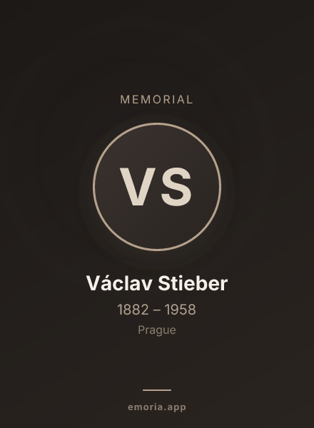 Memorial portrait of Václav Stieber