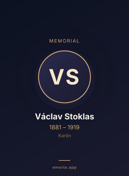 Memorial portrait of Václav Stoklas