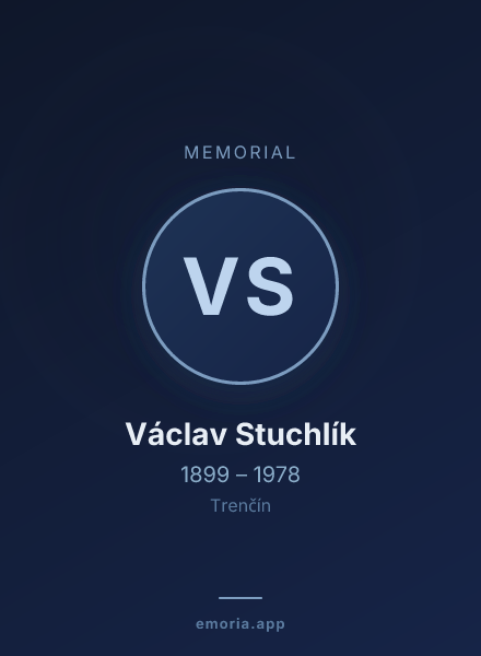 Memorial portrait of Václav Stuchlík