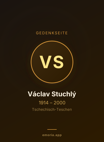Gedenkportrait von Václav Stuchlý