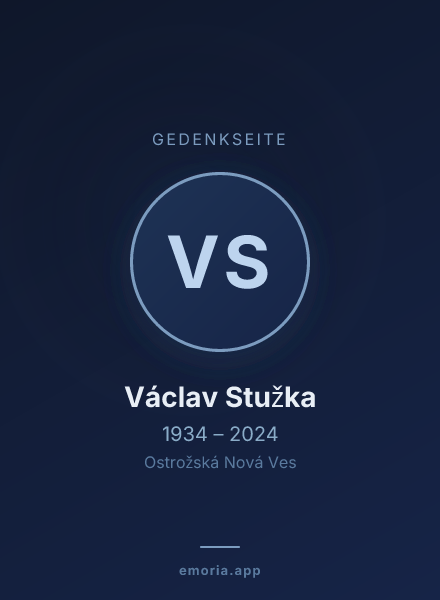 Gedenkportrait von Václav Stužka