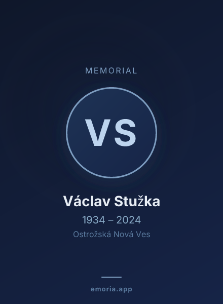 Memorial portrait of Václav Stužka
