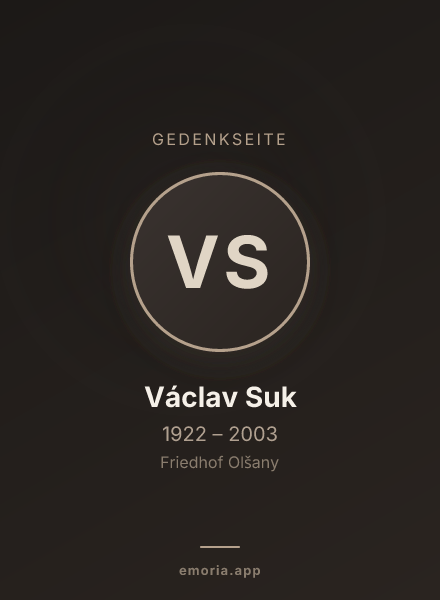 Gedenkportrait von Václav Suk