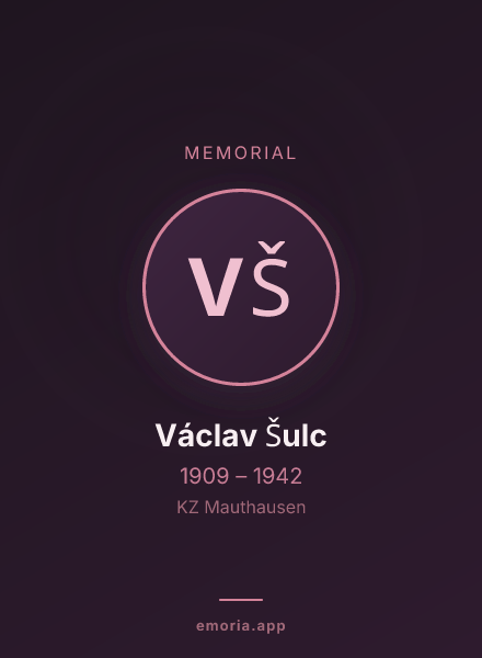 Memorial portrait of Václav Šulc