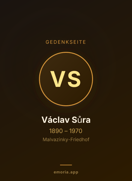 Gedenkportrait von Václav Sůra