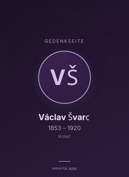 Gedenkportrait von Václav Švarc