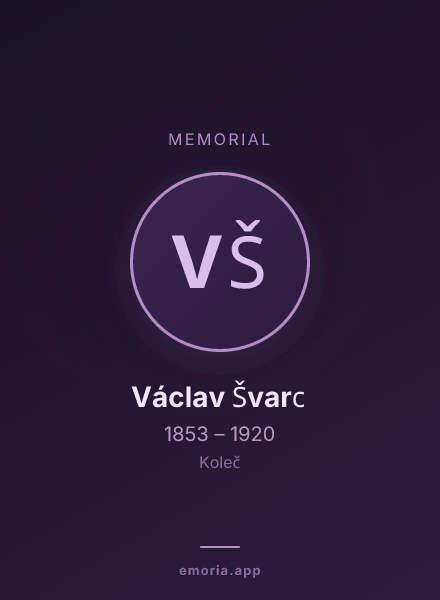 Memorial portrait of Václav Švarc