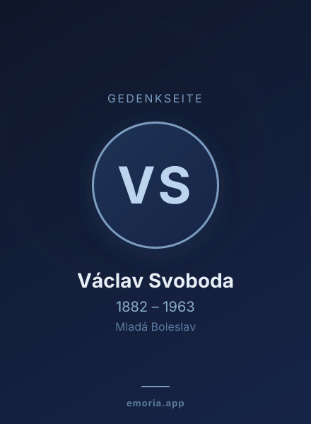 Gedenkportrait von Václav Svoboda