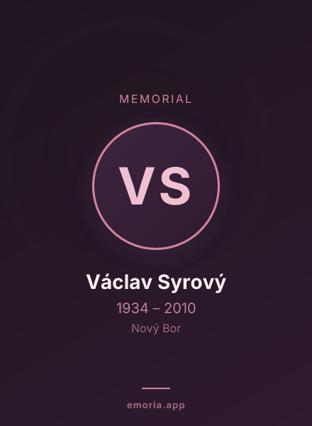 Memorial portrait of Václav Syrový