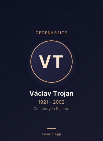 Gedenkportrait von Václav Trojan