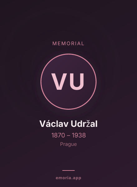 Memorial portrait of Václav Udržal