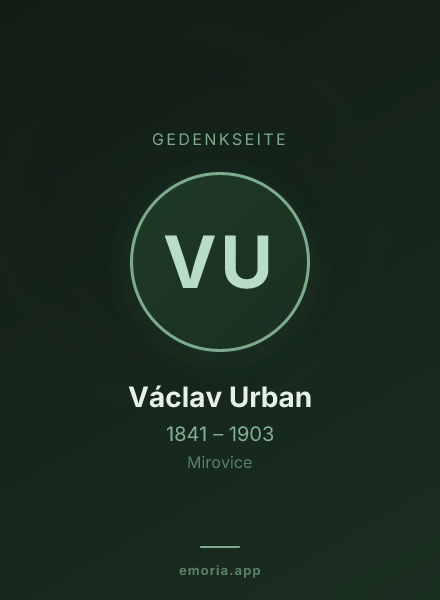 Gedenkportrait von Václav Urban