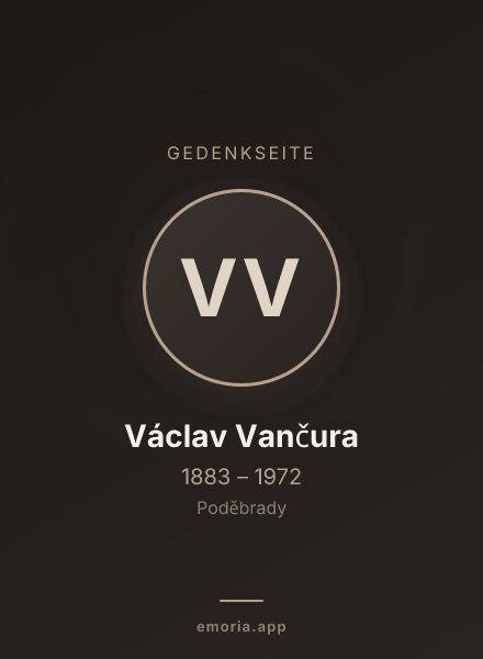 Gedenkportrait von Václav Vančura
